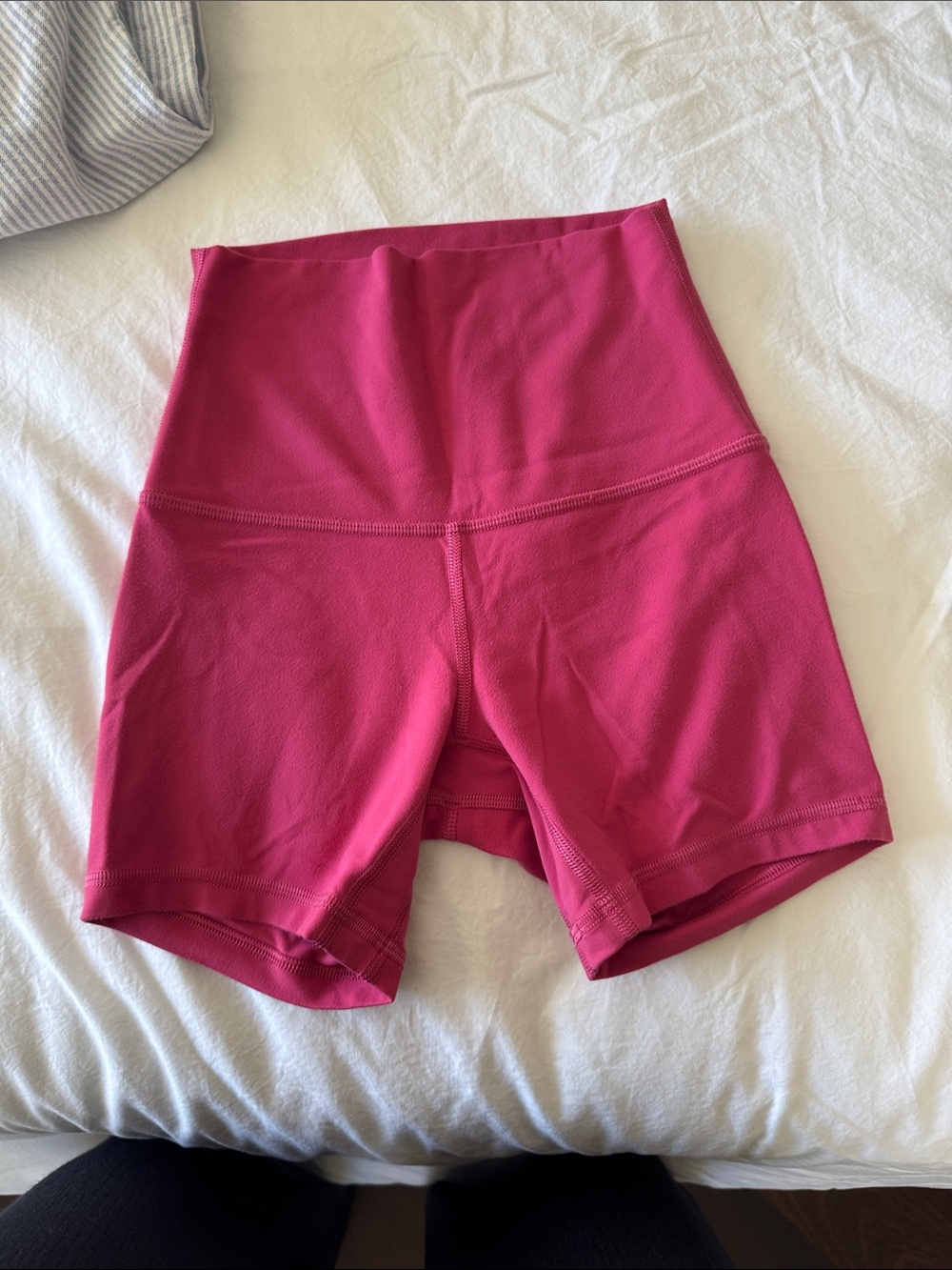Lululemon High-Waist Magenta Active Bike Shorts